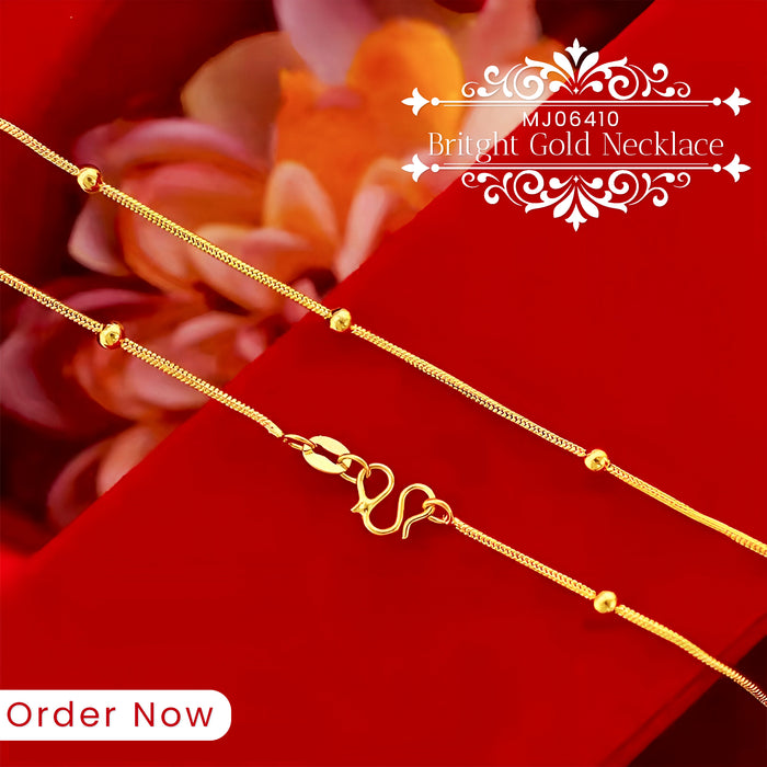 MJ06410 Bright Gold Necklace