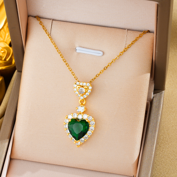 MJ06418 Emerald Necklace
