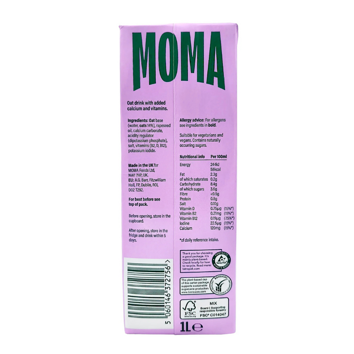MOMA Barista Oat Milk 1L