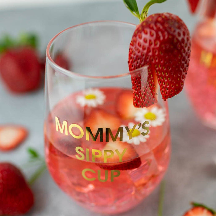 Mommy's Sippy Cup Stemless Wine Glass