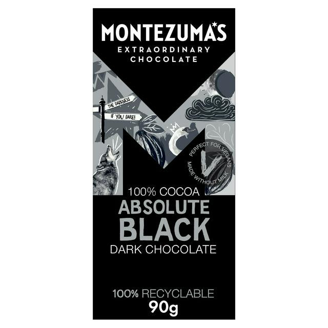 Montezuma's Absolute Black 100% Chocolate Bar 90g