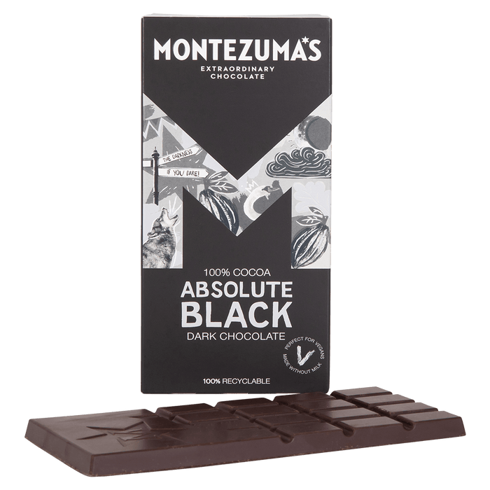 Montezuma's Absolute Black 100% Chocolate Bar 90g
