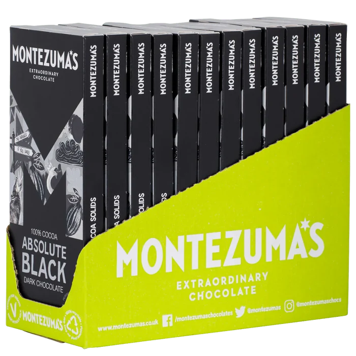 Montezuma's Absolute Black 100% Chocolate Bar 90g