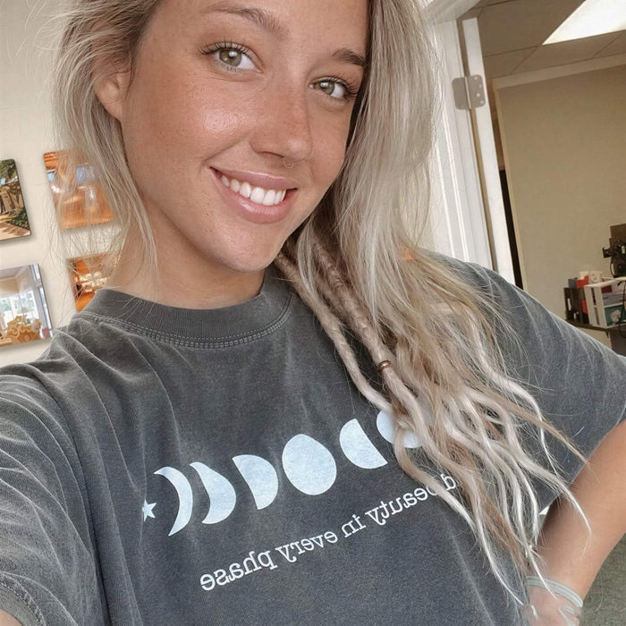 Moon Phase Tee - Pepper - Mommy Apparel