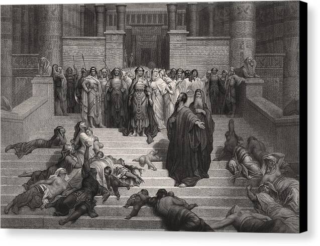 Moses before Pharaoh - Canvas Print