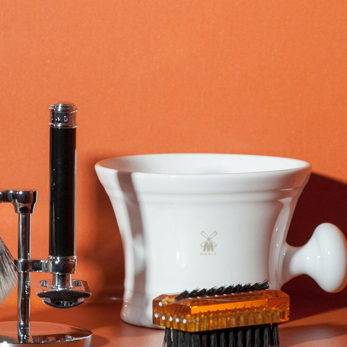 Muhle White Porcelain Shaving Mug With Handle