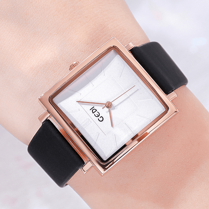 MW00047 GEDIတံဆိပ် ရေစိုခံလည်သာကြိုးပြားအသေး အမျိုးသမီး၀တ်လက်ပက်နာရီလေး
