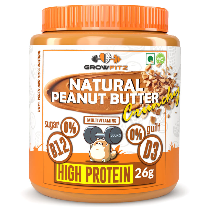 Natural Crunchy Peanut Butter | 26g Protein | 800g