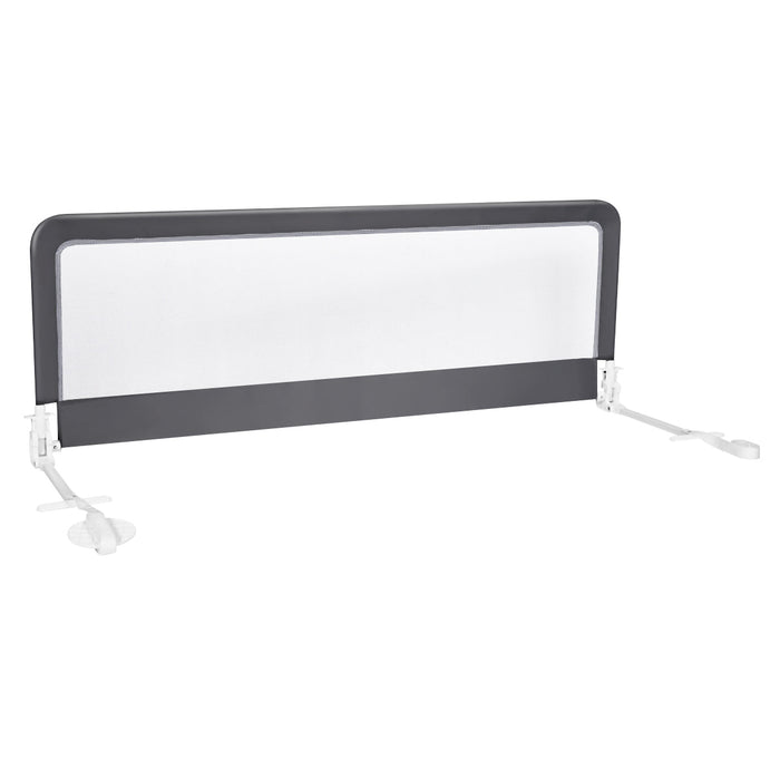 NNECW Height Adjustable Bed Rail with Mesh Cloth for Toddlers-Gray-1