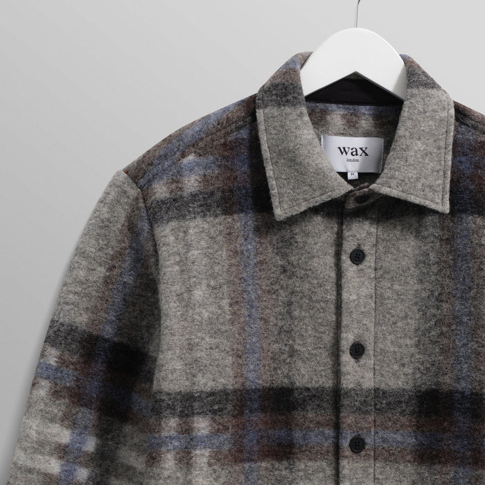 Nolan Overshirt in Grey/Blue Check