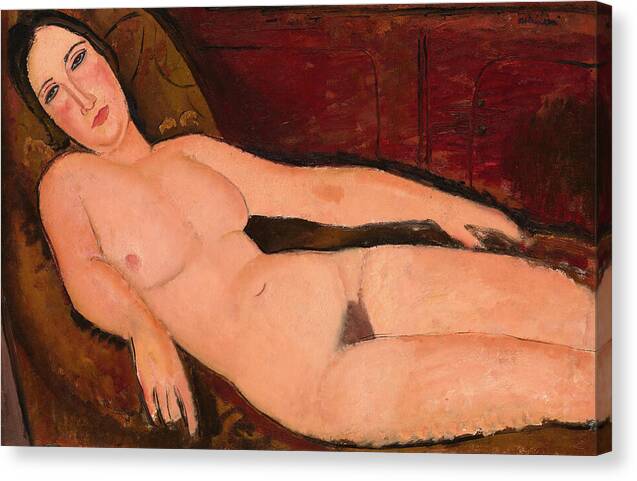 Nude on a Divan - Canvas Print