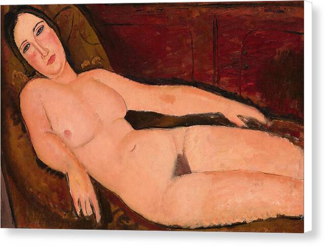 Nude on a Divan - Canvas Print