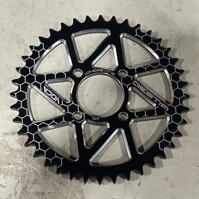 OPEN BOX - Sprocket Voca CNC 40 teeth 420 black for Yamaha DT 50 - ScooterSwapShop