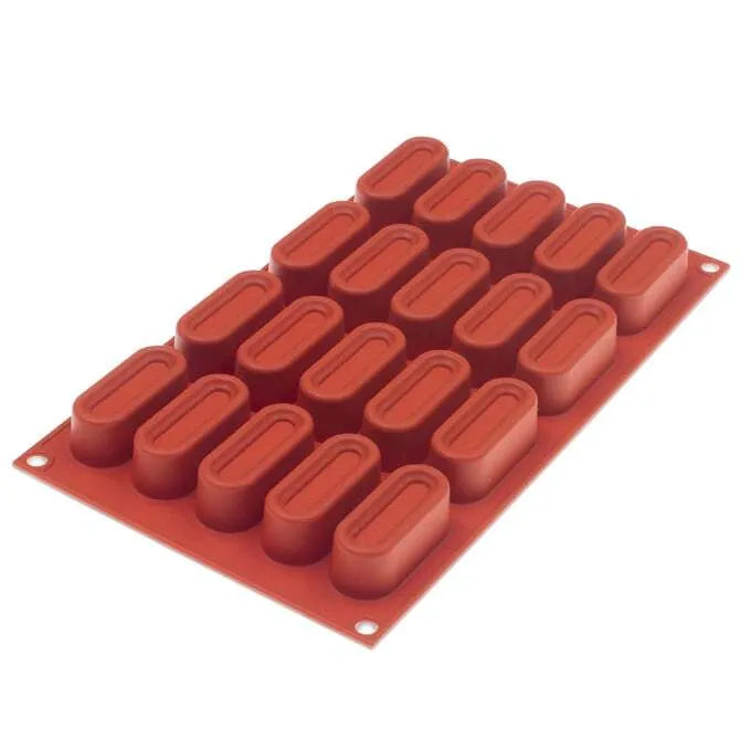 Orange Non Stick Indented Oval - 20 Forms