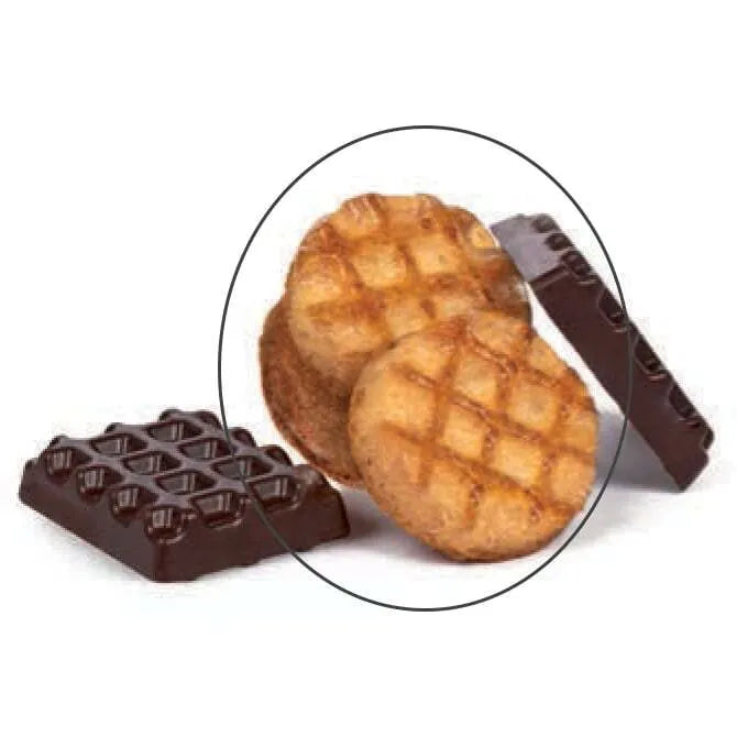 Orange Non Stick Round Waffles - 18 Forms