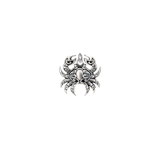 Oxidized Silver Crab Charm