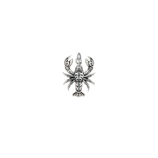 Oxidized Silver Lobster Charm