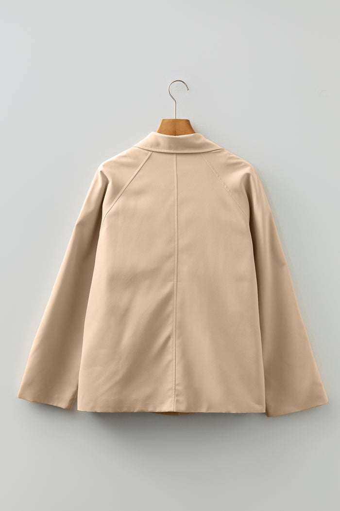Parchment Plaid Liner Patchwork Single Breasted Trench Coat