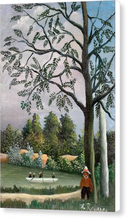 Paysage avec des pecheurs - Canvas Print