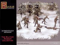 Pegasus 1/72 WWII Russian Infantry in Winter Dress Set 1 - Combat Miniatures