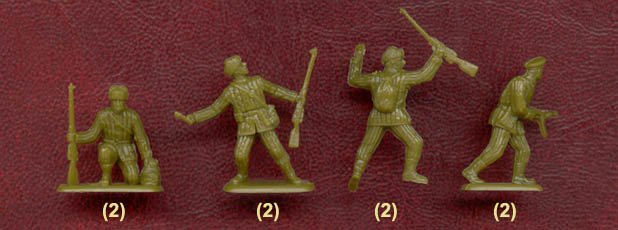 Pegasus 1/72 WWII Russian Infantry in Winter Dress Set 1 - Combat Miniatures
