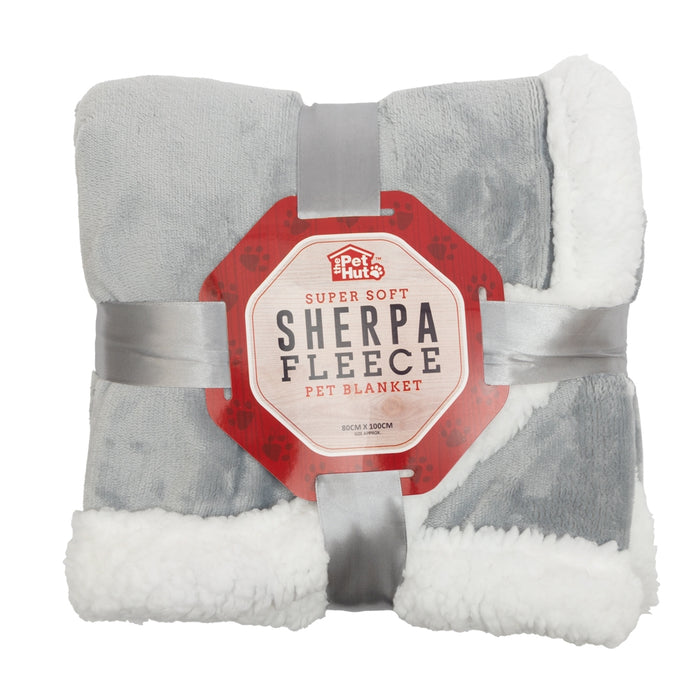 Sherpa Fleece Super Soft Pet Blanket - Grey 340734-grey