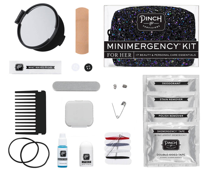 Pinch Provisions - Black Glitter Bomb Minimergency Kit