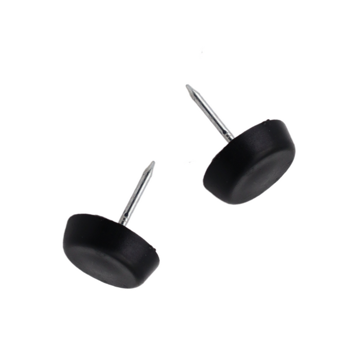 Plastic Furniture Glides Ø5/8 inch with Nail - Black - 50 pcs – Furnica