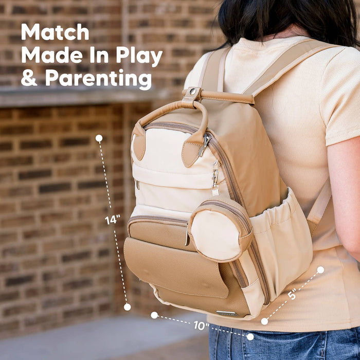 Play Diaper Bag Backpack: Latte