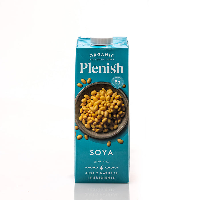 Plenish Organic Unsweetened Soya Milk 1L