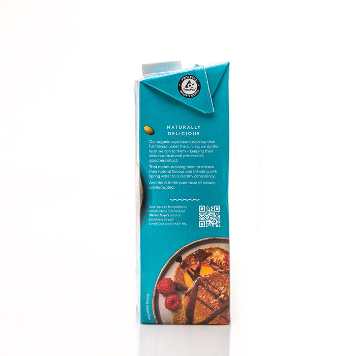 Plenish Organic Unsweetened Soya Milk 1L