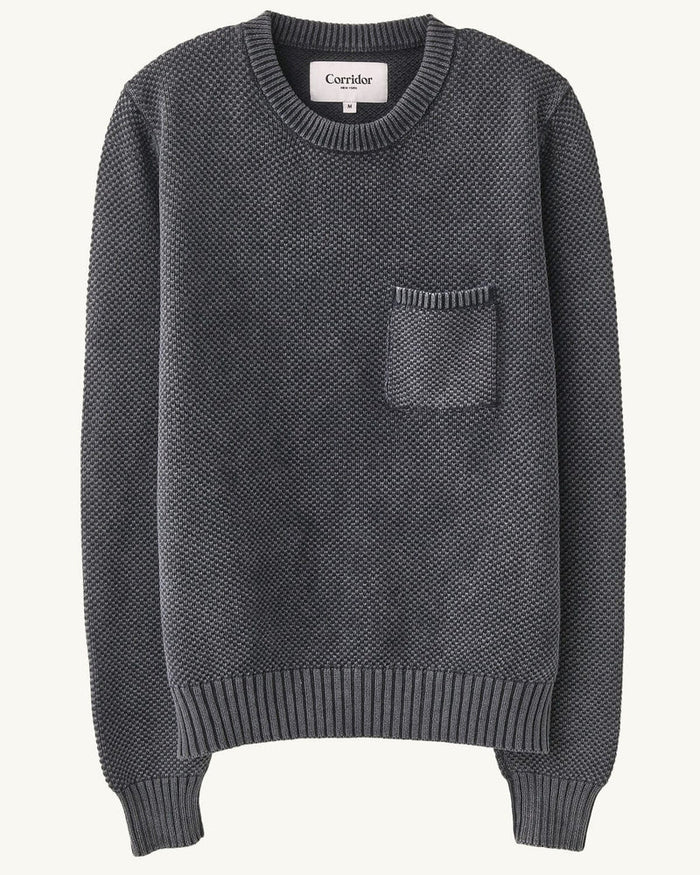 Pocket Crewneck in Black