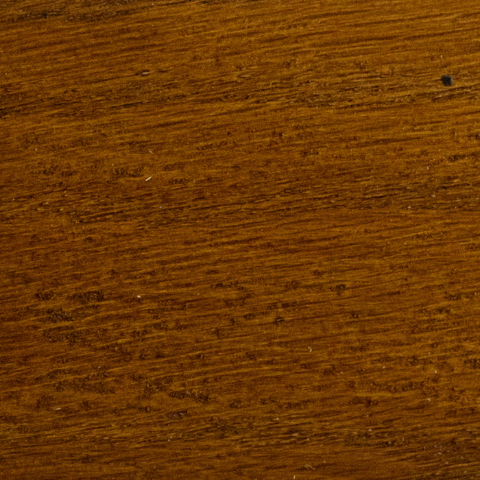 Stain and Finish wood swatch in Westfield Walnut, rich medium-brown tone with warm amber undertones and natural wood grain.
