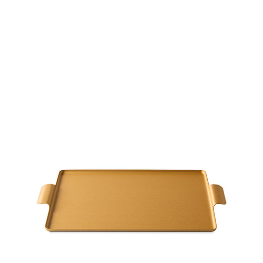 Kaymet Pressed tray in gold anodized aluminum