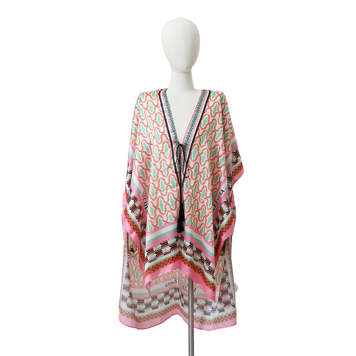 WHITE MANNEQUIN IN OUR PRINTED KIMONO IN PINK