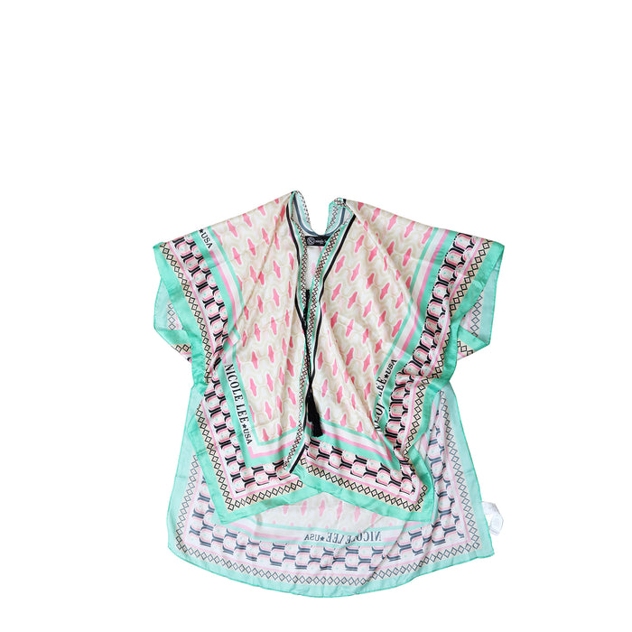 OUR PRINTED KIMONO IN GREEN.