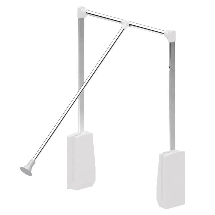Pull Down Closet Rod 32-11/16–45-1/4 inch (830–1150 mm) - Chrome/White
