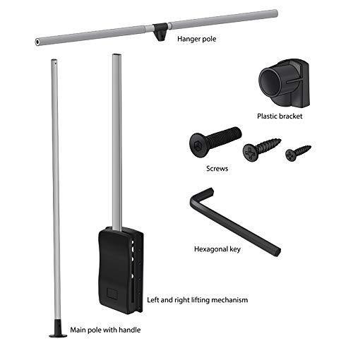 Pull Down Wardrobe Rail 23-5/8 - 32-11/16 inch NTP