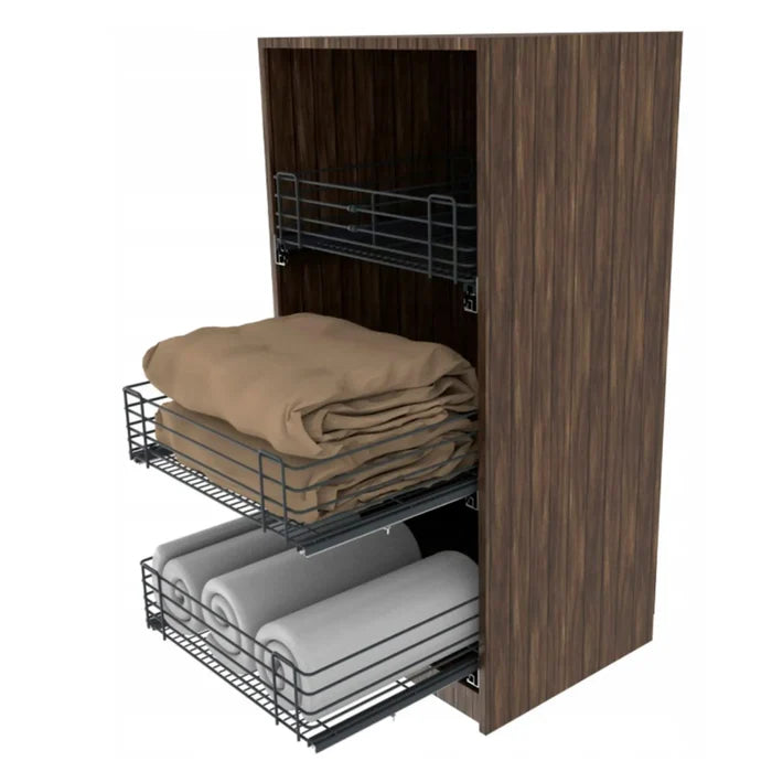 Pull Out Pantry Shelf Wire Basket Drawer EXCLUSIVE CARGO MULTI for 11-13/16 inch (300 mm) Cabinet - Gray/Graphite