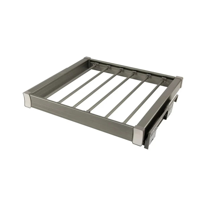 Pull Out Trouser Rack for 23-5/8 inch (600 mm) Cabinet Soft-Close - Single Shelf - Gray