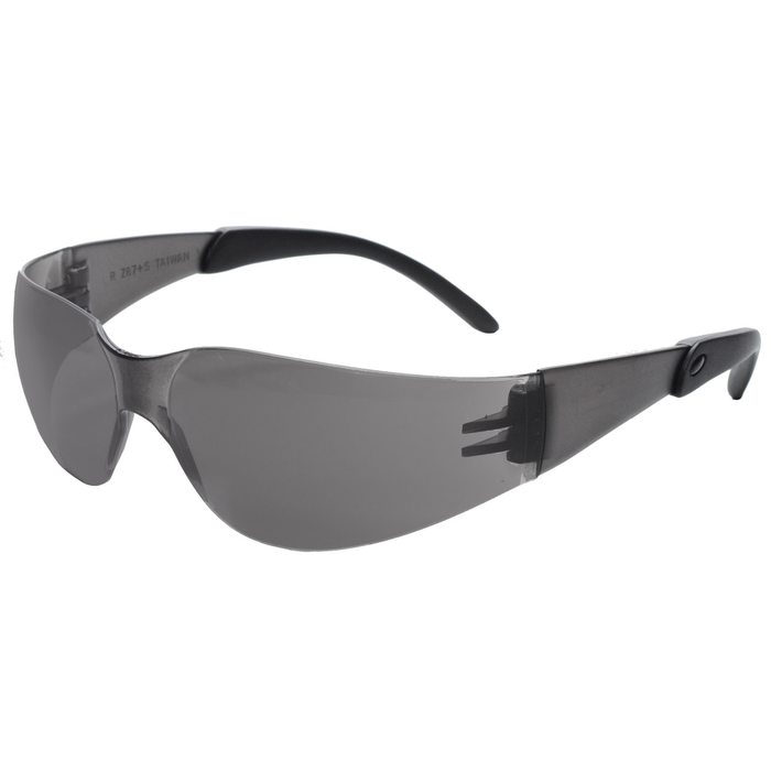 Radians Mirage Rt Safety Glass With Rubber Tipped Temples Smoke Lens