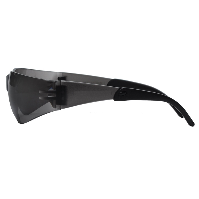Radians Mirage Rt Safety Glass With Rubber Tipped Temples Smoke Lens