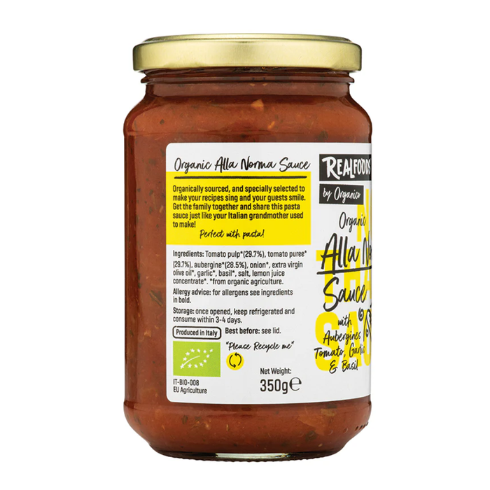 Real Foods by Organico Organic Alla Norma Sauce 350g