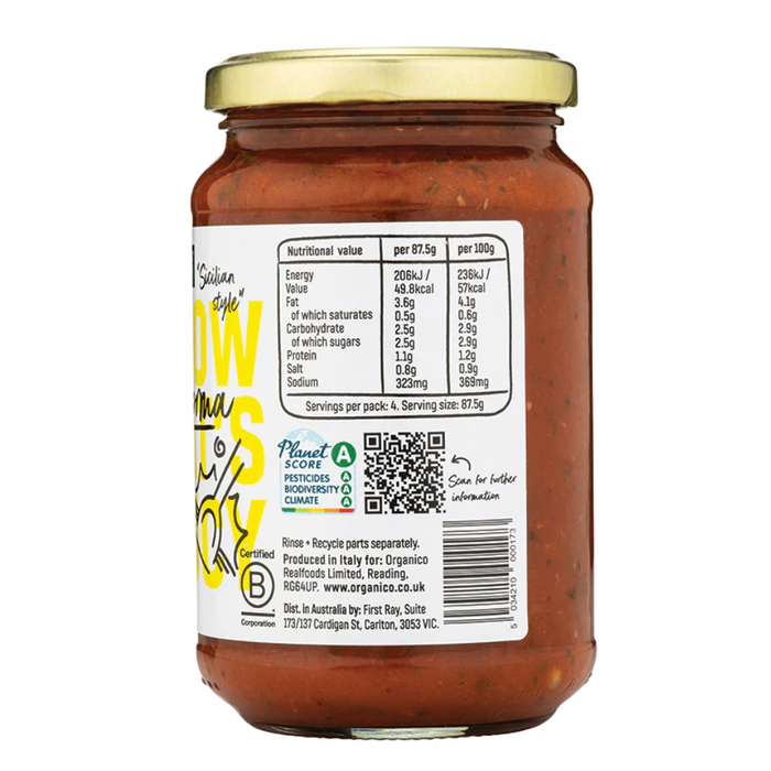 Real Foods by Organico Organic Alla Norma Sauce 350g