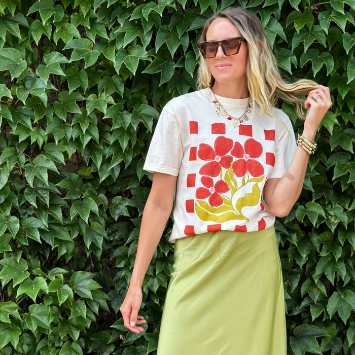 Red Bloom Babe Tee