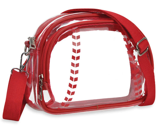 Red NGIL Clear Crossbody Bag
