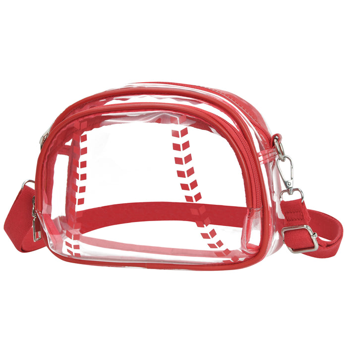 Red NGIL Clear Crossbody Bag
