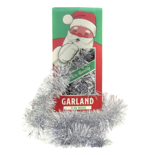 Retro Boxed Garland in Silver