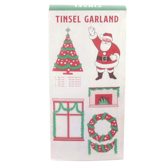 Retro Boxed Garland in Silver