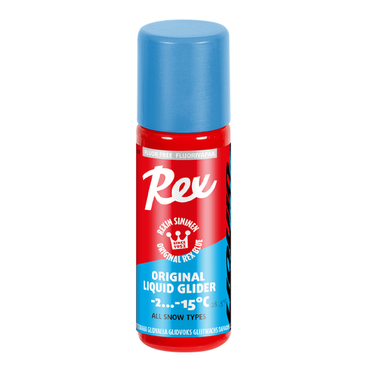 A product picture of the Rex Wax Liquid Racing Glide Blue (-2C/-15C) | 60ml
